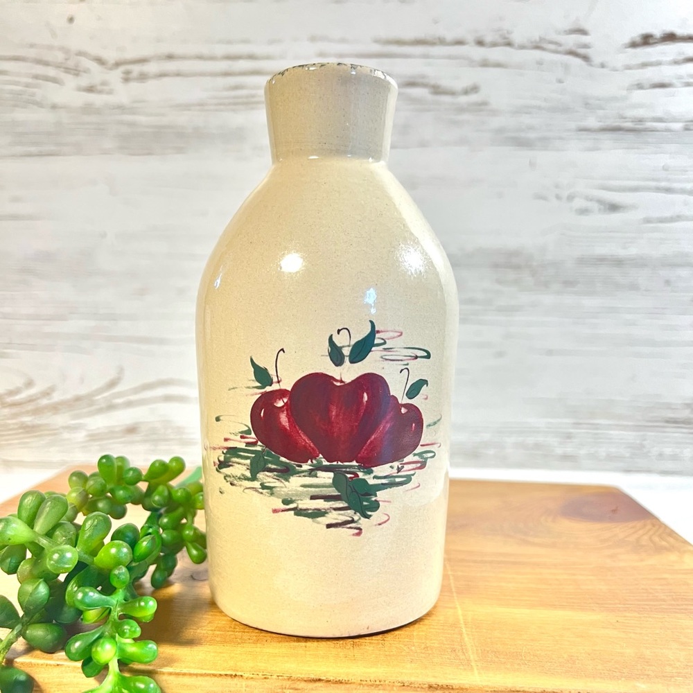 Casey pottery apple stoneware bottle vase